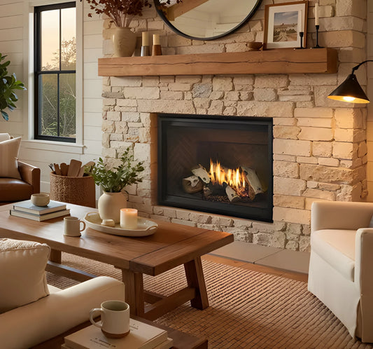 Majestic Meridian Platinum 36" Traditional Top/Rear Direct Vent Natural Gas Fireplace with IntelliFire Touch ignition System