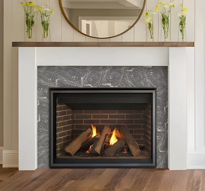 Majestic Meridian 42" Traditional Top/Rear Direct Vent Liquid Propane Gas Fireplace with IntelliFire Touch ignition System