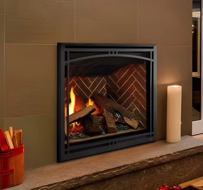 Majestic Meridian 42" Traditional Top/Rear Direct Vent Liquid Propane Gas Fireplace with IntelliFire Touch ignition System