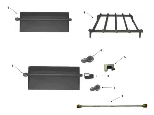 Majestic Heatilator 18" Matchlight Natural Gas Hearth Kit with Sand Pan Burner for Single-Sided Fireplace