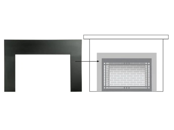 Majestic 39" Large New Bronze Metal Surround for Ruby and Trilliant 25" Gas Fireplace Inserts