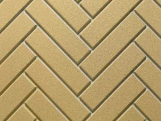 Majestic Yellow Herringbone Molded Brick Panels for Ashland 50" Wood Burning Fireplace