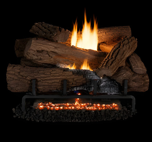Superior Mega-Flame Outdoor Stainless Vent-Free Gas Log Burner with MNF30 Stainless & Millivolt
