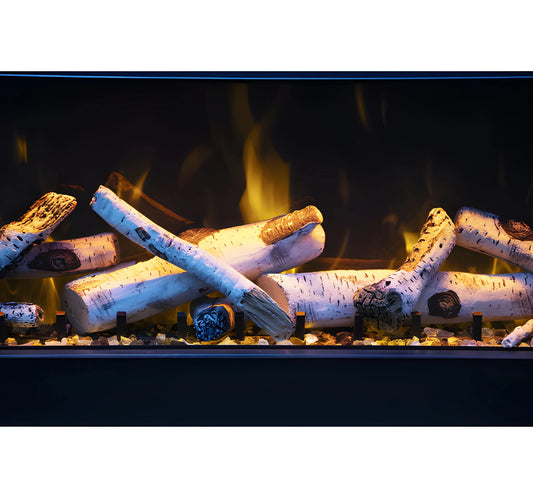 Amantii Signature MULTIVIEW-HOLO 40/55/75 Inch Built-In Electric 3-Sided Holographic Fireplace