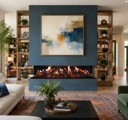 Amantii Signature MULTIVIEW-HOLO 40/55/75 Inch Built-In Electric 3-Sided Holographic Fireplace