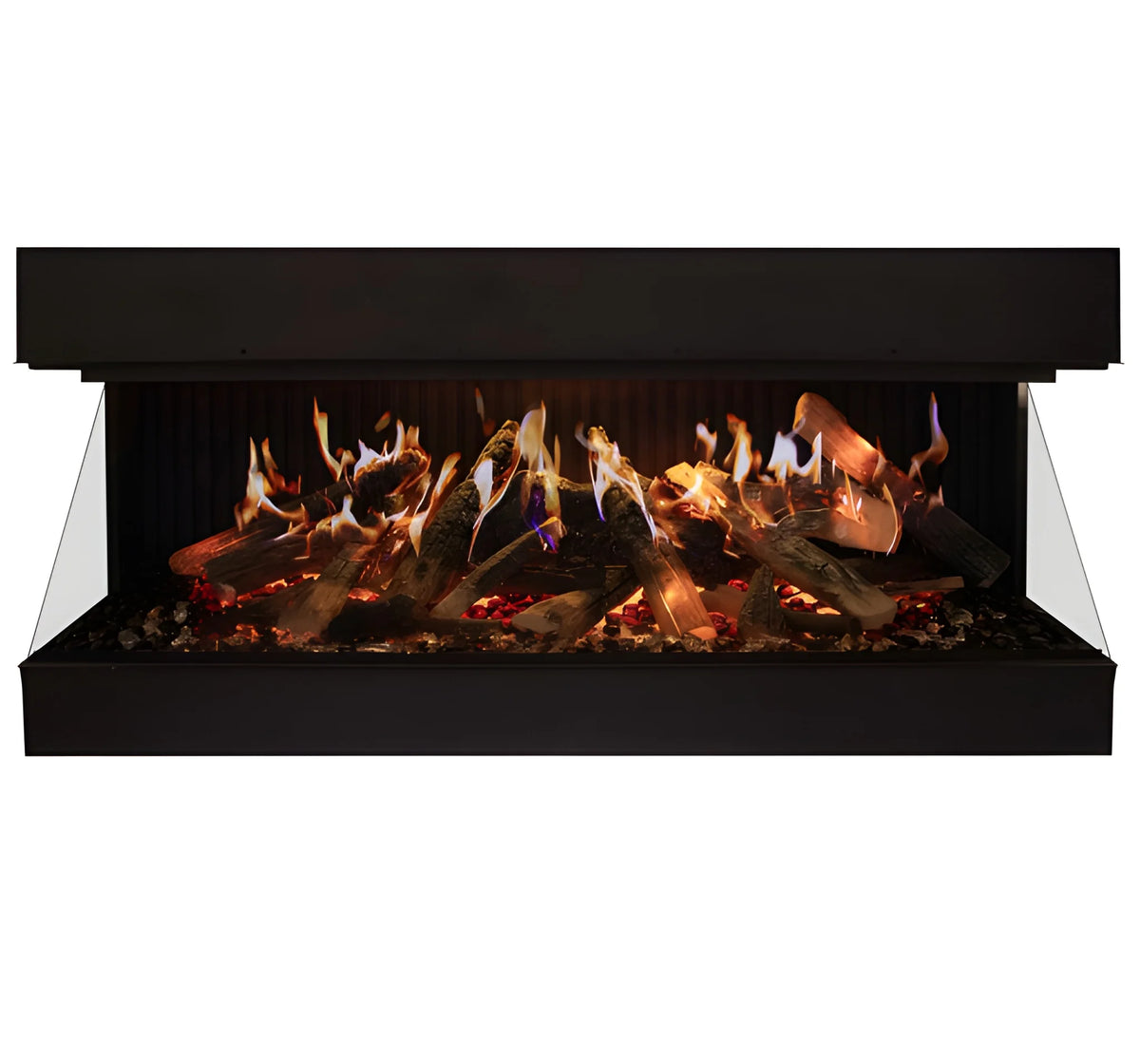 Amantii Signature MULTIVIEW-HOLO 40/55/75 Inch Built-In Electric 3-Sided Holographic Fireplace