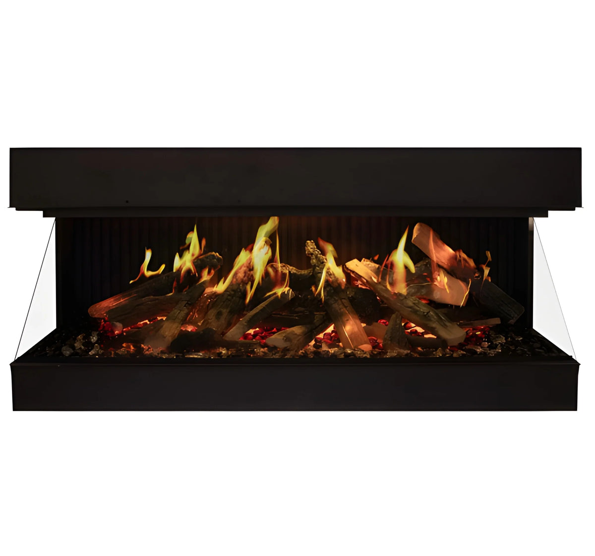 Amantii Signature MULTIVIEW-HOLO 40/55/75 Inch Built-In Electric 3-Sided Holographic Fireplace