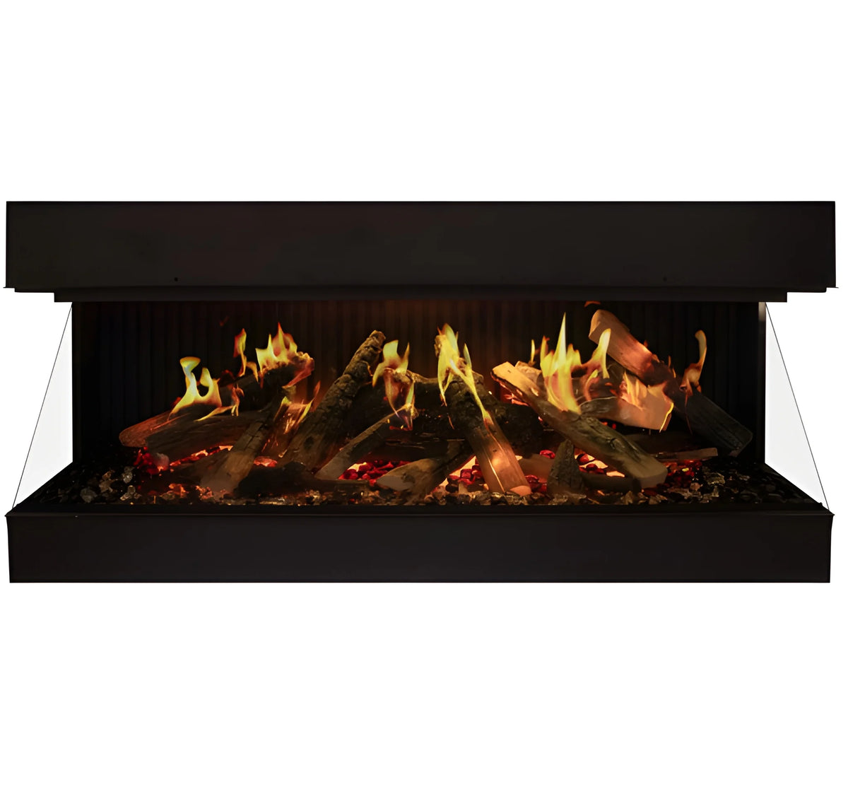 Amantii Signature MULTIVIEW-HOLO 40/55/75 Inch Built-In Electric 3-Sided Holographic Fireplace