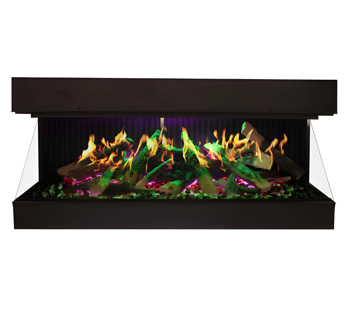 Amantii Signature MULTIVIEW-HOLO 40/55/75 Inch Built-In Electric 3-Sided Holographic Fireplace