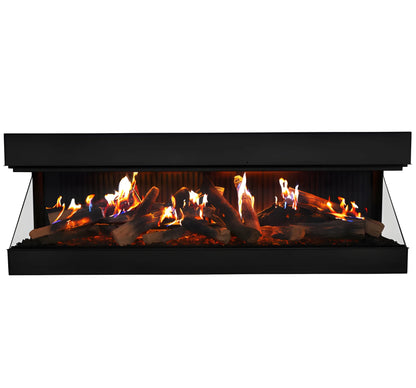 Amantii Signature MULTIVIEW-HOLO 40/55/75 Inch Built-In Electric 3-Sided Holographic Fireplace
