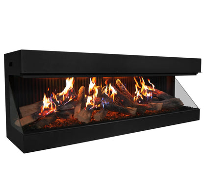 Amantii Signature MULTIVIEW-HOLO 40/55/75 Inch Built-In Electric 3-Sided Holographic Fireplace