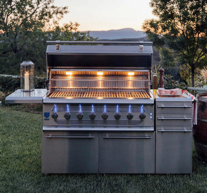 American Made Grills Muscle Freestanding Hybrid Grill Outdoor Kitchen