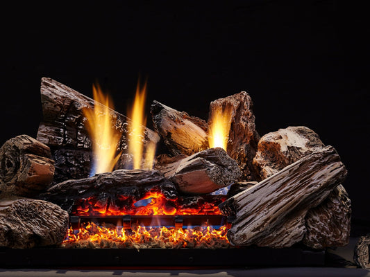 Monessen Moxie 18" 8 pc Burncrete Hybrid Log Set for Glow Getter Burners