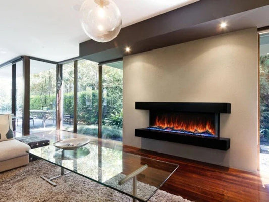 Modern Flames Coastal Sand Studio Suite Premium Wall Mounted Cabinet for 80" Landscape Pro Multi Fireplace