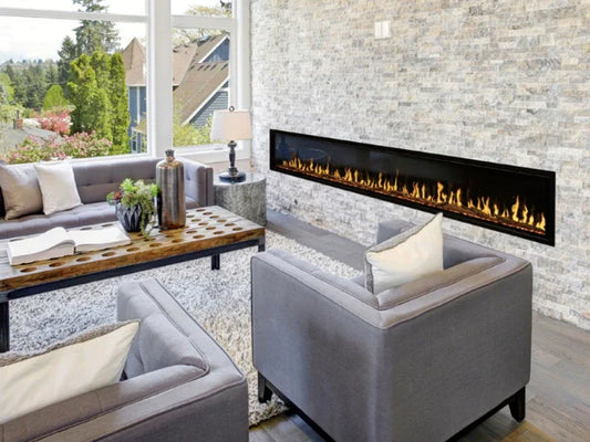 Modern Flames Orion Slim 100" Heliovision Built-in/Wall Mounted Virtual Linear Electric Fireplace