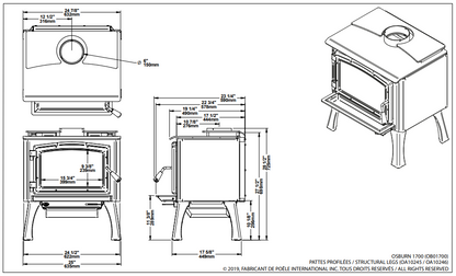 Osburn 1700 Wood Stove OB01700