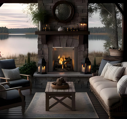 Majestic Castlewood 42" Traditional Outdoor Wood Burning Fireplace