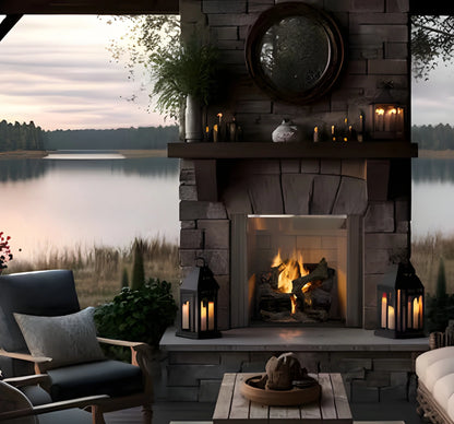 Majestic Castlewood 42" Traditional Outdoor Wood Burning Fireplace
