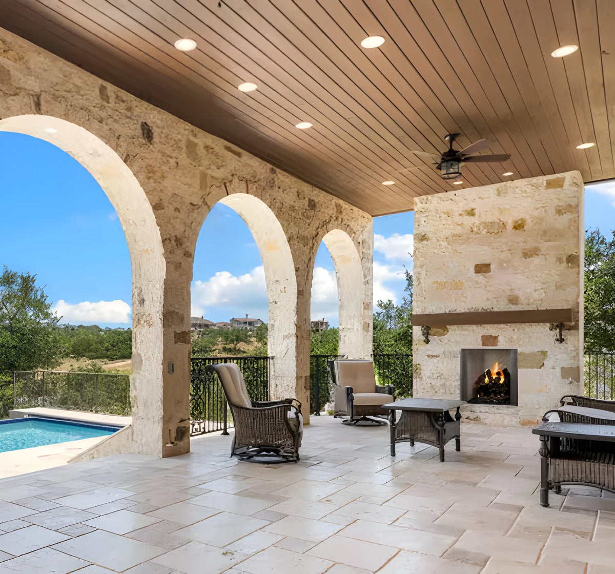 Majestic Castlewood 42" Traditional Outdoor Wood Burning Fireplace