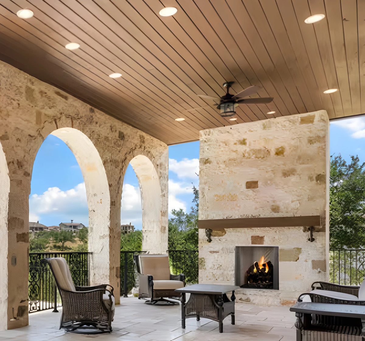 Majestic Castlewood 42" Traditional Outdoor Wood Burning Fireplace