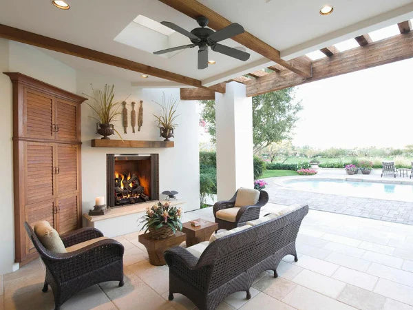 Castlewood 42" Traditional Outdoor Wood Burning Fireplace