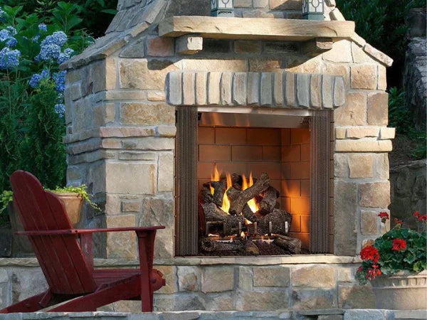 Castlewood 42" Traditional Outdoor Wood Burning Fireplace