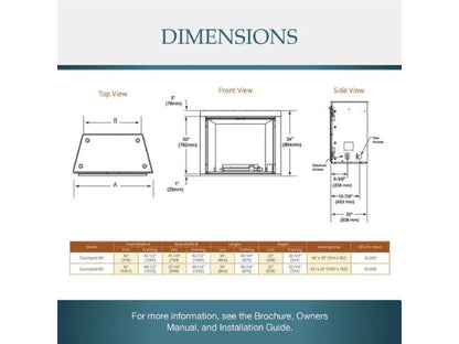 Majestic Courtyard 42" Traditional Outdoor Vent Free Natural Gas Fireplace with Traditional Stacked Concrete Refractory and IntelliFire Ignition System