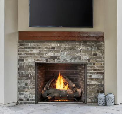 Majestic Courtyard 42" Traditional Outdoor Vent Free Natural Gas Fireplace with Traditional Stacked Concrete Refractory and IntelliFire Ignition System
