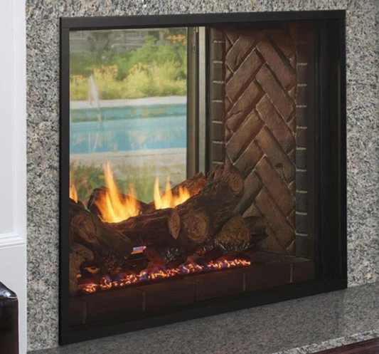Majestic Fortress 36" Traditional Indoor/Outdoor See-Through Direct Vent Natural Gas Fireplace with IntelliFire Touch Ignition System