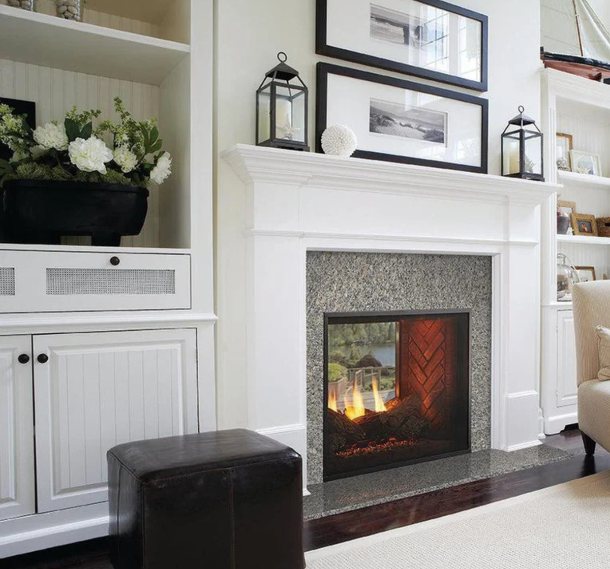 Majestic Fortress 36" Traditional Indoor/Outdoor See-Through Direct Vent Natural Gas Fireplace with IntelliFire Touch Ignition System