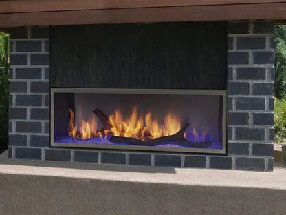 Majestic Lanai 60" Linear Contemporary Outdoor Vent Free Natural Gas Fireplace with Single-Sided IntelliFire Ignition System