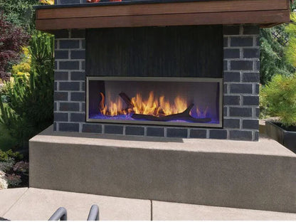Majestic Lanai 60" Linear Contemporary Outdoor Vent Free Natural Gas Fireplace with Single-Sided IntelliFire Ignition System