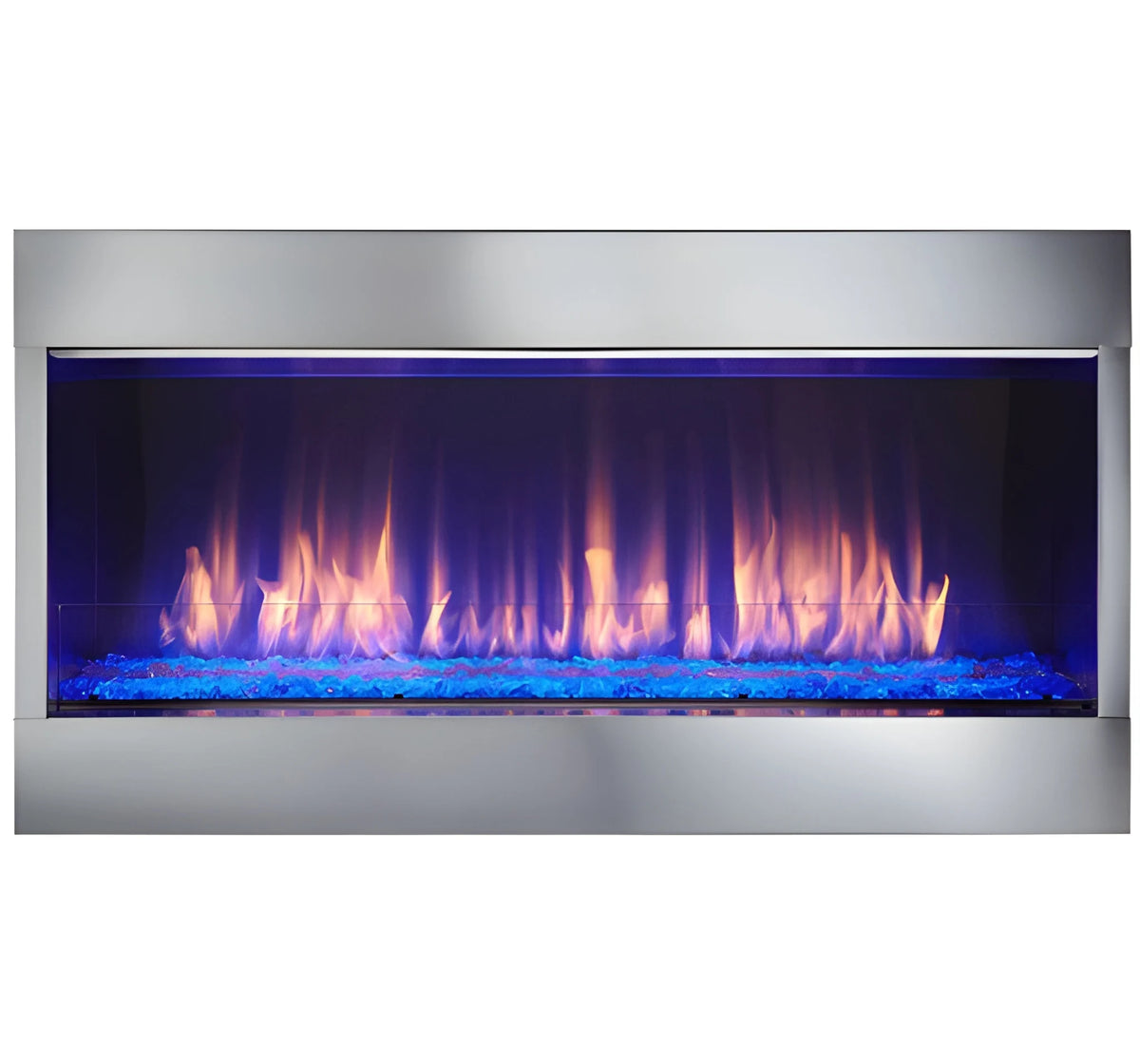 Majestic Lanai 60" Linear Contemporary Outdoor Vent Free Natural Gas Fireplace with Single-Sided IntelliFire Ignition System