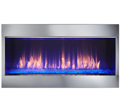 Majestic Lanai 60" Linear Contemporary Outdoor Vent Free Natural Gas Fireplace with Single-Sided IntelliFire Ignition System