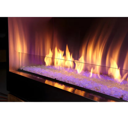 Majestic Lanai 60" Linear Contemporary Outdoor Vent Free Natural Gas Fireplace with Single-Sided IntelliFire Ignition System