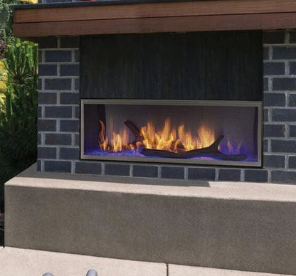 Majestic Lanai 60" Linear Contemporary Outdoor Vent Free Natural Gas Fireplace with Single-Sided IntelliFire Ignition System