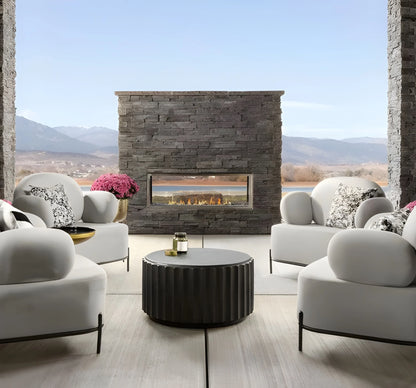 Majestic Lanai See-Through 48" Linear Contemporary Outdoor Vent Free Natural Gas Fireplace with IntelliFire Ignition System