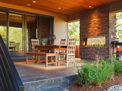 Majestic Lanai See-Through 48" Linear Contemporary Outdoor Vent Free Natural Gas Fireplace with IntelliFire Ignition System
