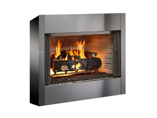 Majestic Villawood 42" Traditional Outdoor Wood Burning Fireplace with Traditional Refractory