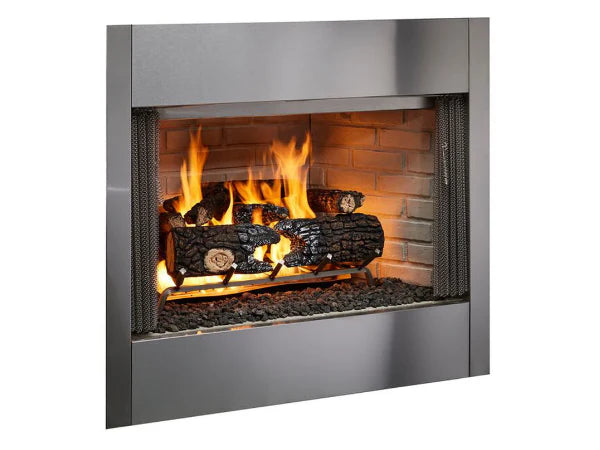 Majestic Villawood 36" Traditional Outdoor Wood Burning Fireplace with Traditional Refractory