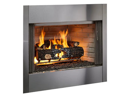 Majestic Villawood 36" Traditional Outdoor Wood Burning Fireplace with Traditional Refractory