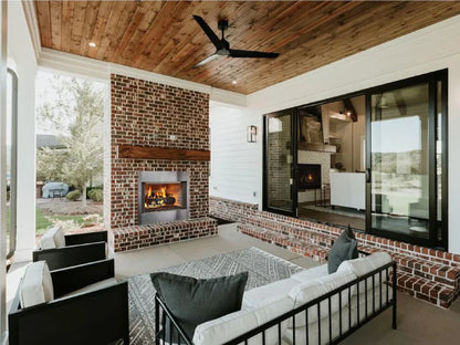 Majestic Villawood 42" Traditional Outdoor Wood Burning Fireplace with Herringbone Refractory