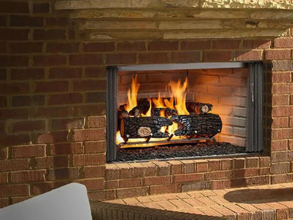Majestic Villawood 42" Traditional Outdoor Wood Burning Fireplace with Herringbone Refractory