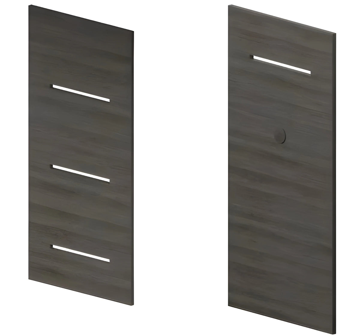 Modern Flames Driftwood Grey Allwood Side Wall Option with Shelves 1-side for Orion Slim 60" Fireplace