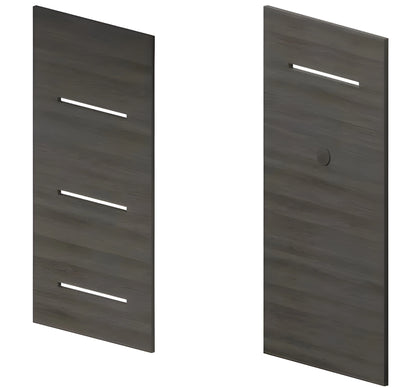Modern Flames Driftwood Grey Allwood Side Wall Option with Shelves 1-side for Orion Slim 60" Fireplace