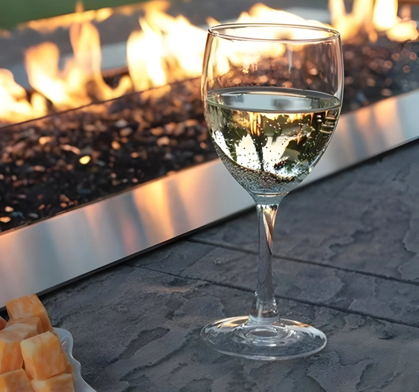 Empire Hearth Carol Rose Coastal 60" Stainless Steel Gas Outdoor Linear Fire Pit with Manual Control