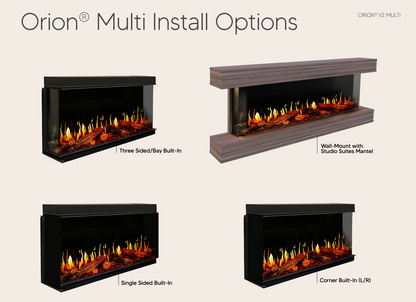 Modern Flames Orion V2 Multi 52" Heliovision Virtual Smart Built-In Electric Fireplace