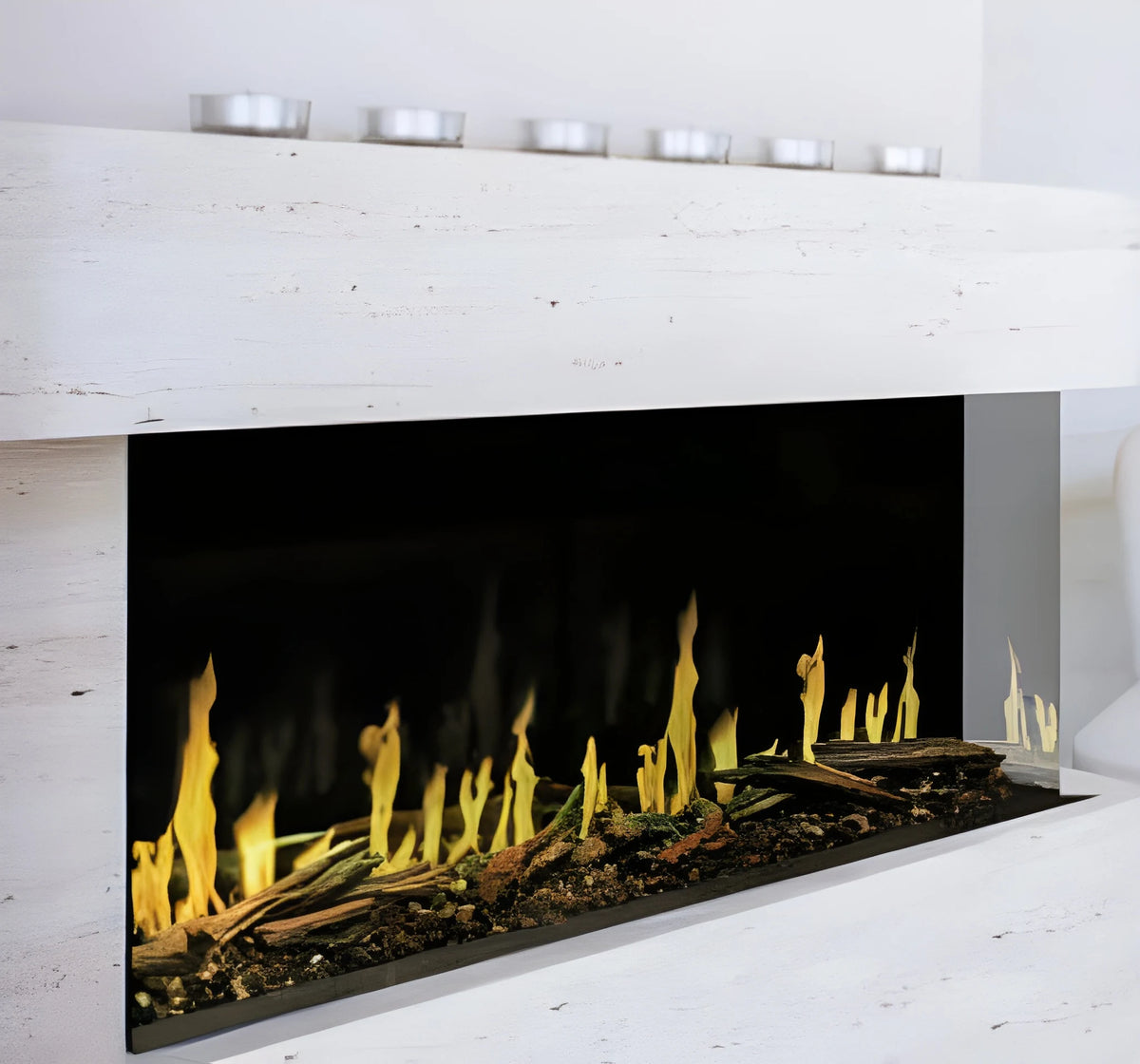 Modern Flames Orion Multi 76" Heliovision Built-in/Wall Mounted Virtual Linear Electric Fireplace