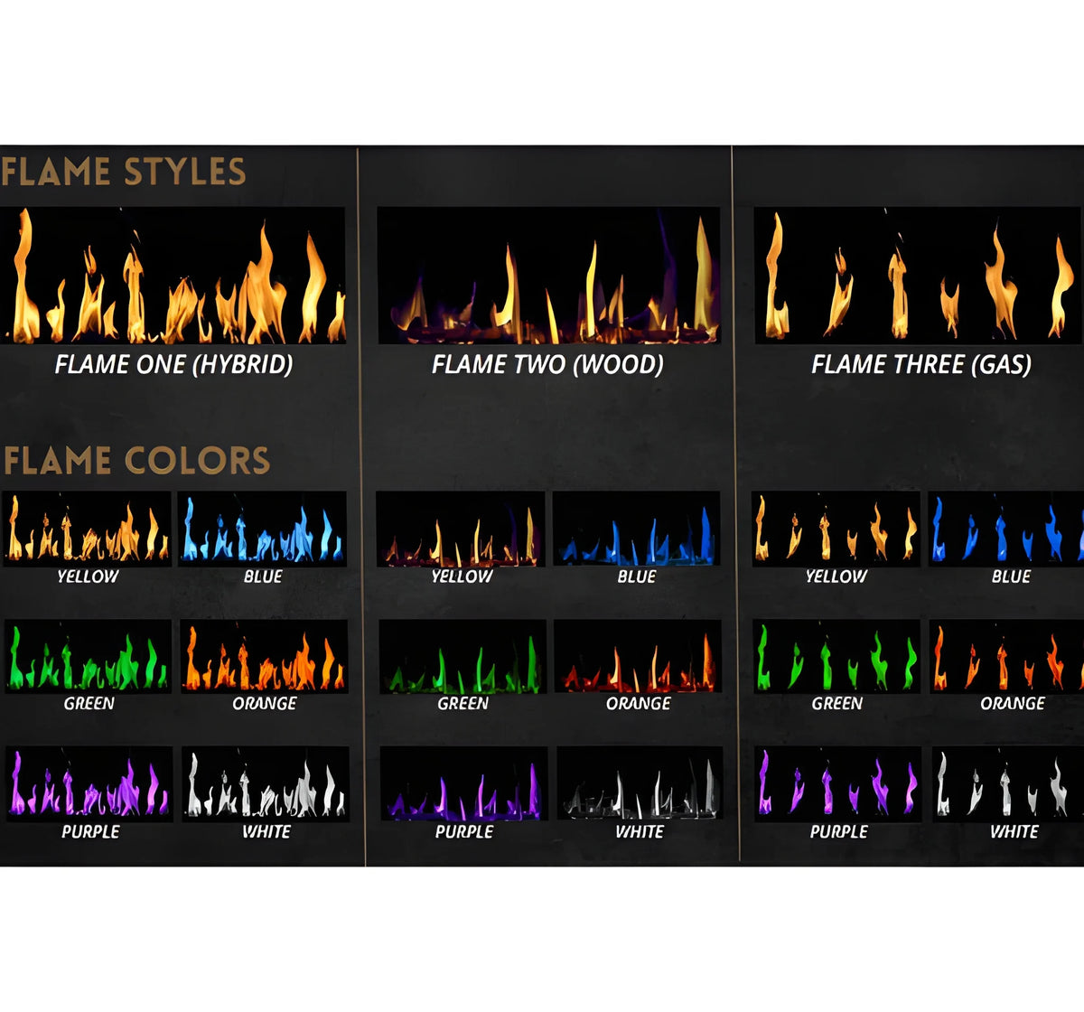 Modern Flames Orion Slim 52" Heliovision Built-in/Wall Mounted Virtual Linear Electric Fireplace