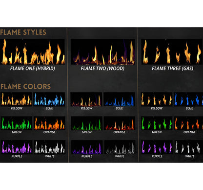 Modern Flames Orion Slim 52" Heliovision Built-in/Wall Mounted Virtual Linear Electric Fireplace